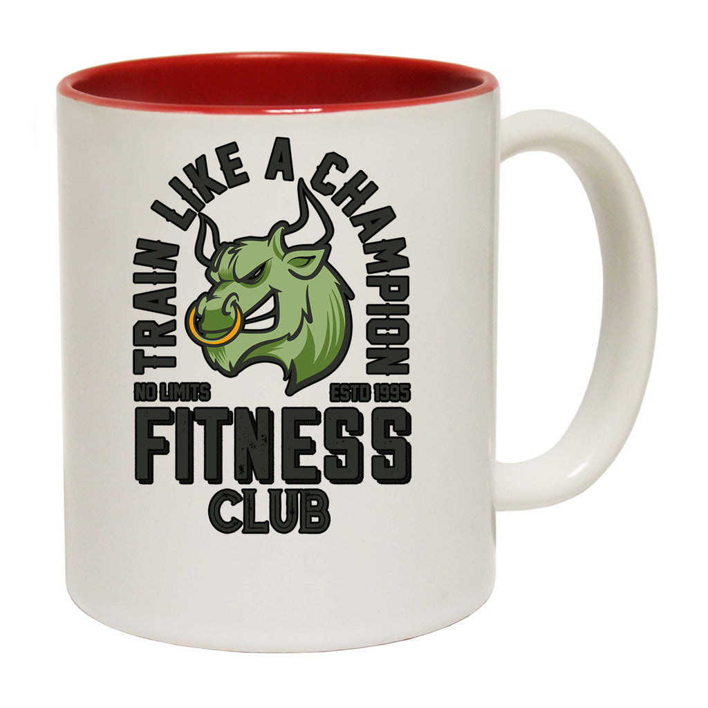 Train Like A Champ Bull Gym Bodybuilding Weights - Funny Coffee Mug