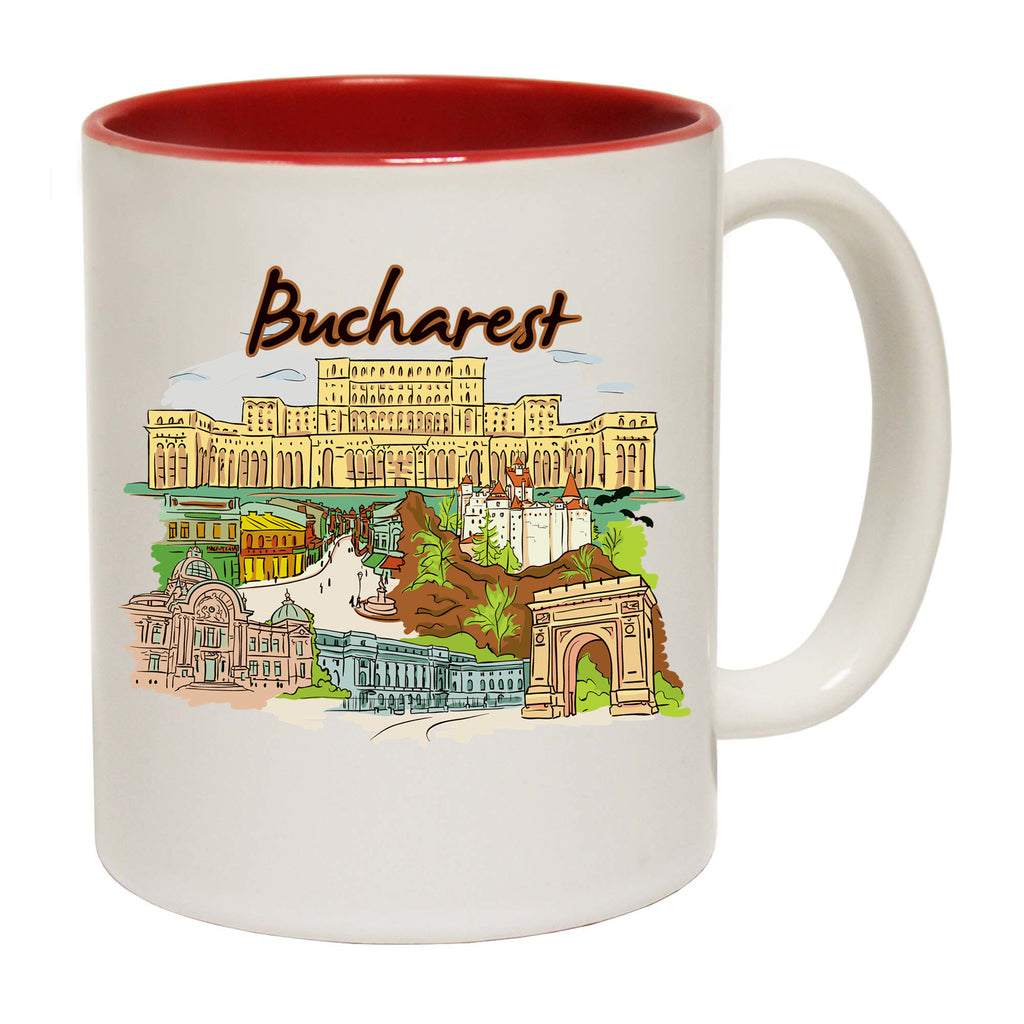 Bucharest Romania Country Flag Destination - Funny Coffee Mug