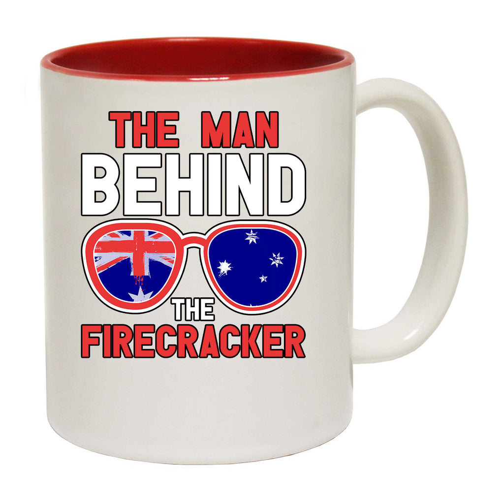 The Man Behind The Firecracker Australia Flag - Funny Coffee Mug