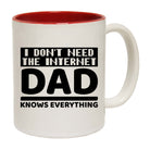 Dad I Dont Need The Internet My Knows Everything Black - Funny Coffee Mug