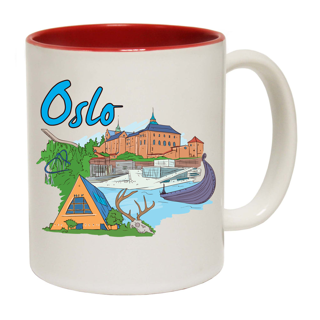 Oslo Norway Country Flag Destination - Funny Coffee Mug