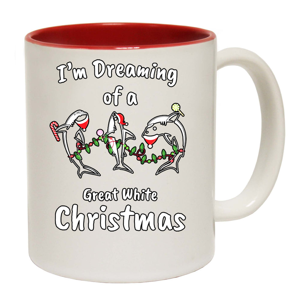 Im Dreaming Of A Great White Christmas Xmas Shark - Funny Coffee Mug