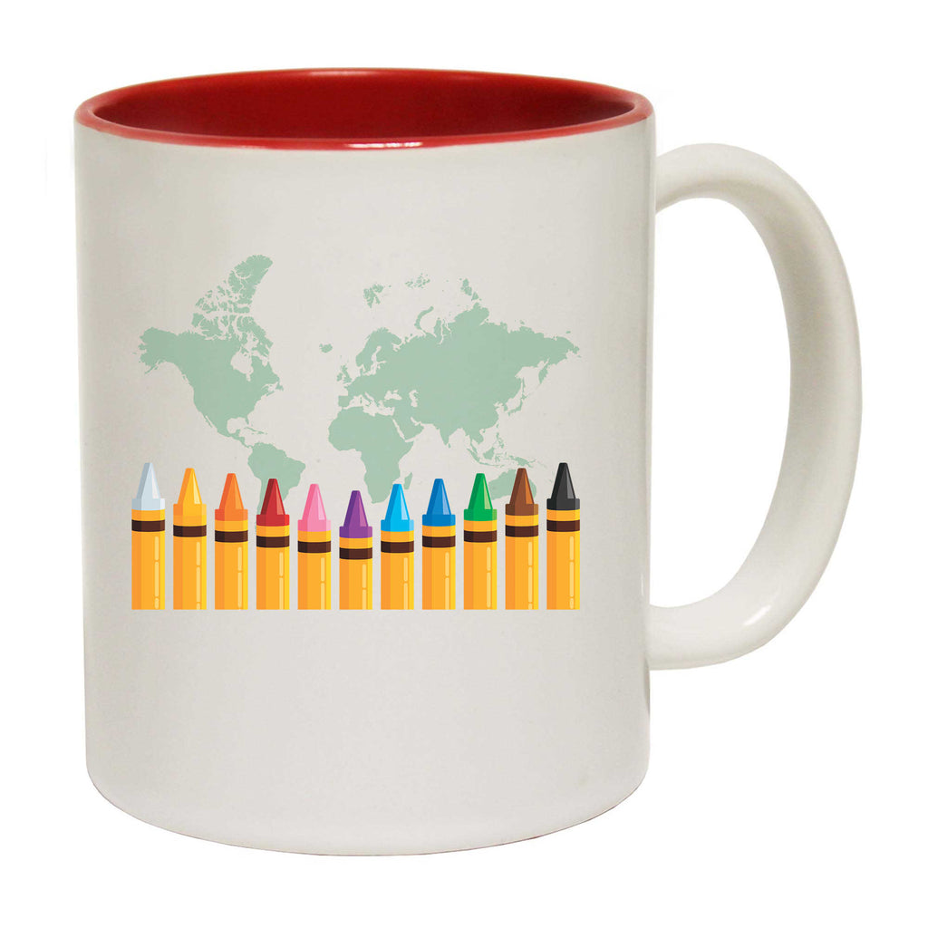 World Crayon Day Book School Teacher - Funny Coffee Mug