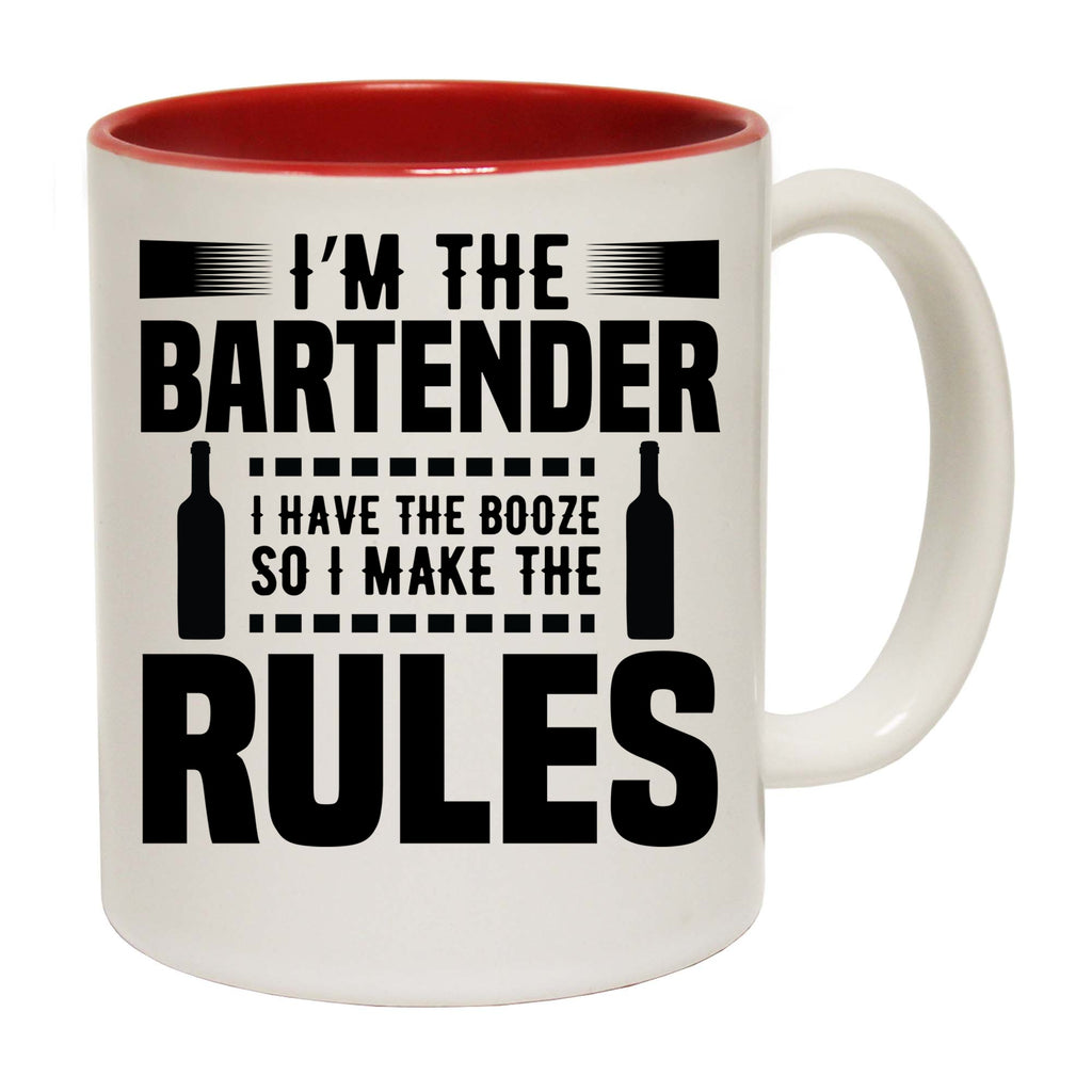 I Am The Bartender I Make The Rules Alcohol - Funny Coffee Mug