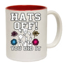 Hats Off You Did It Graduation University College - Funny Coffee Mug