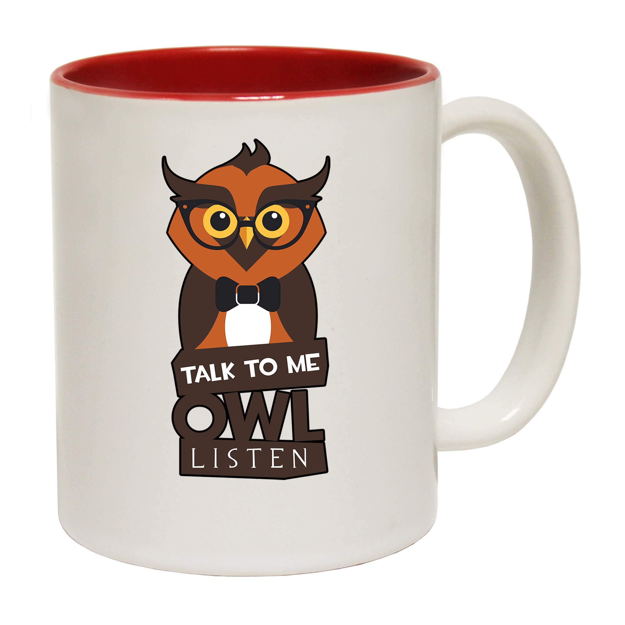 Talk To Me Owl Listen Good Listener - Funny Coffee Mug