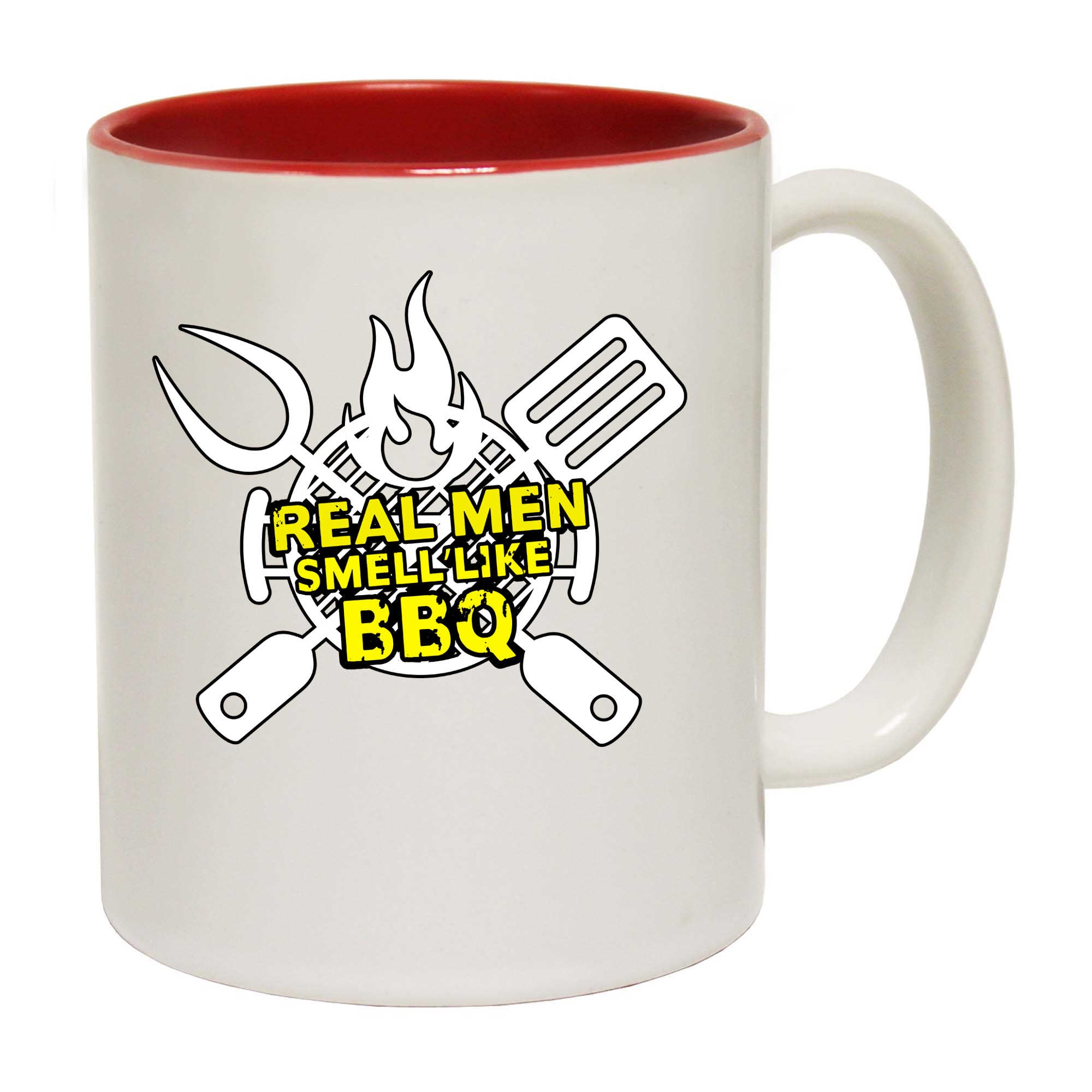 Real Men Smell Like Bbq V2 Barbecue Smoker Grill - Funny Coffee Mug