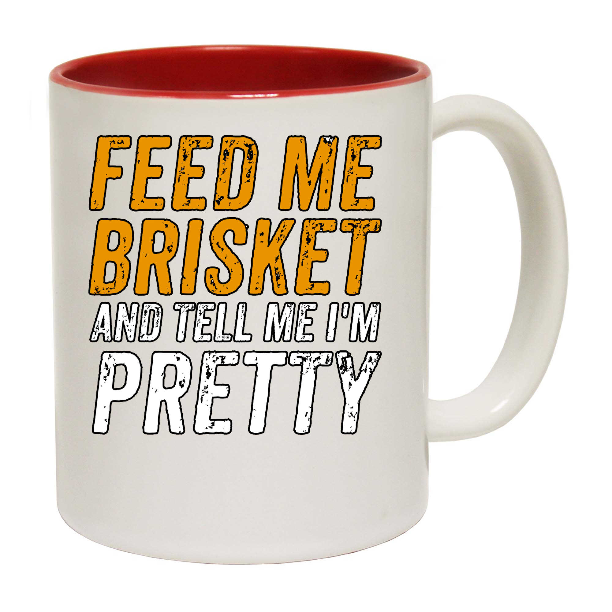 Feed Me Brisket Pretty Bbq Cooking - Funny Coffee Mug