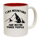 I Live Mountains And 3 People Mountain Climbing - Funny Coffee Mug