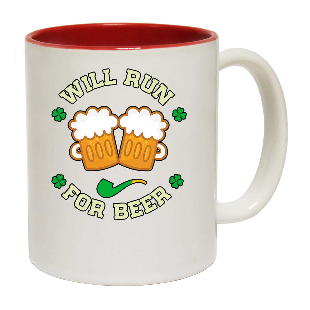 Will Run For Beer Irish St Patricks Day Ireland - Funny Coffee Mug