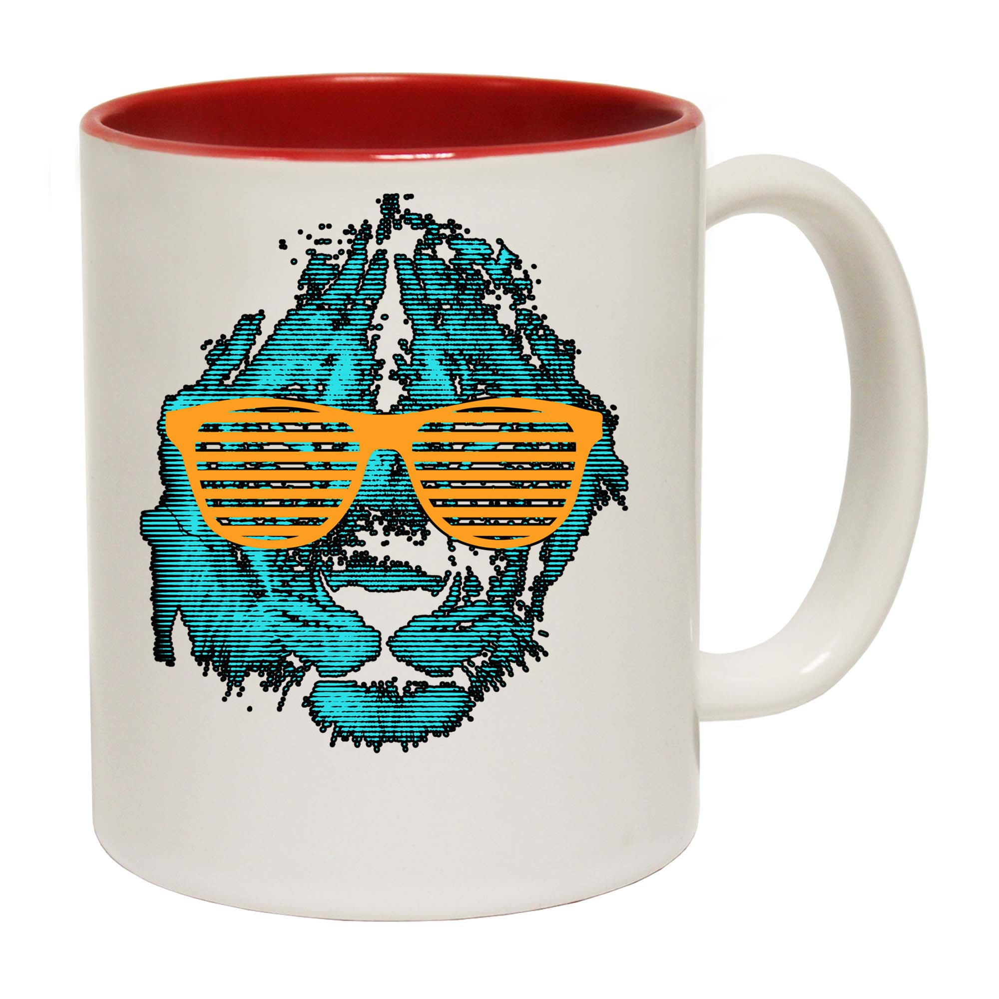 Raving Retro Lion - Funny Coffee Mug