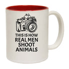 This Is How Real Men Shoot Animals Camera Vegan - Funny Coffee Mug