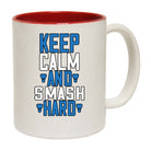 Badminton Keep Calm And Smash Hard - Funny Coffee Mug
