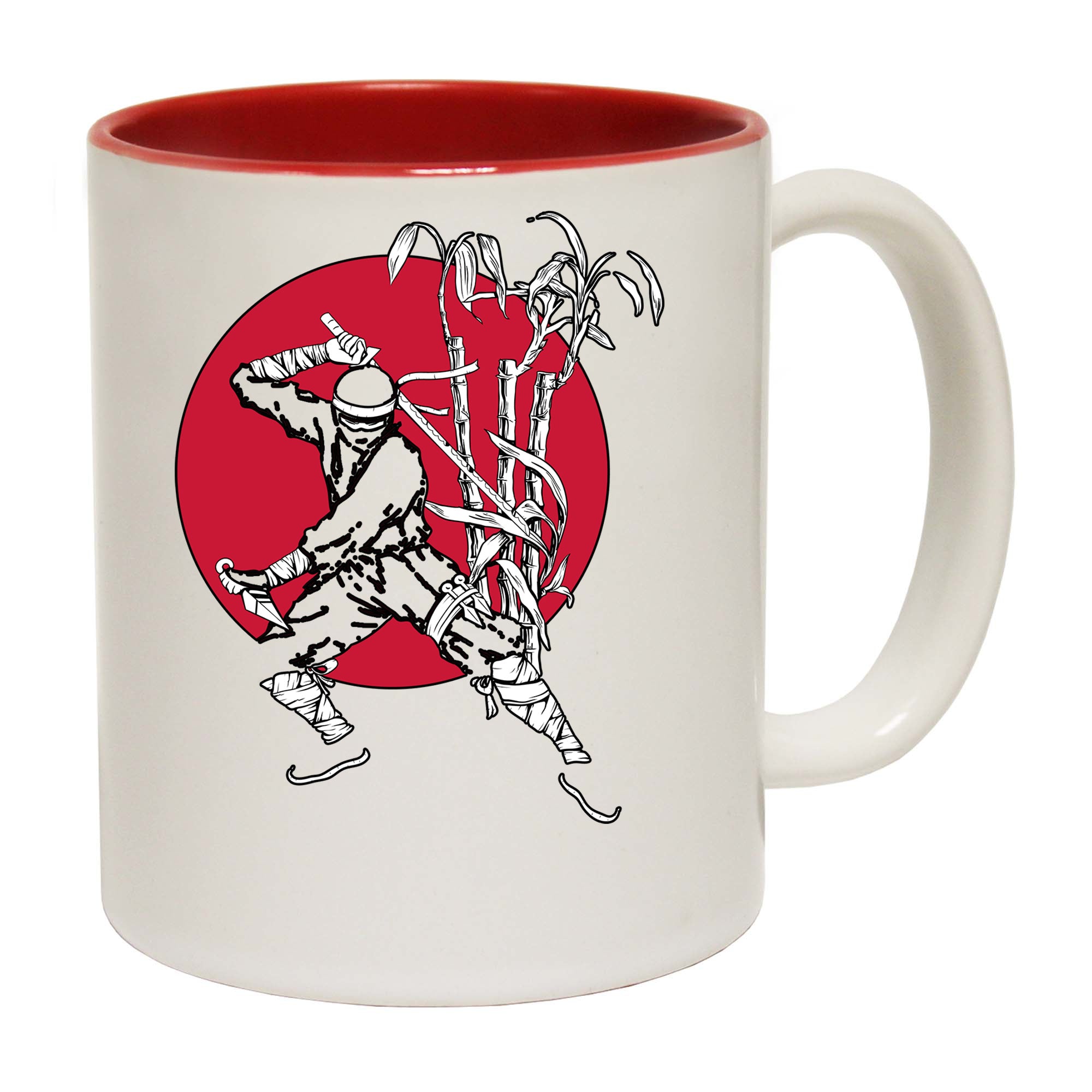 Ninja Bamboo Sunset - Funny Coffee Mug