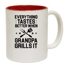 Everything Tastes Better Grills Grandpa Barbecue - Funny Coffee Mug