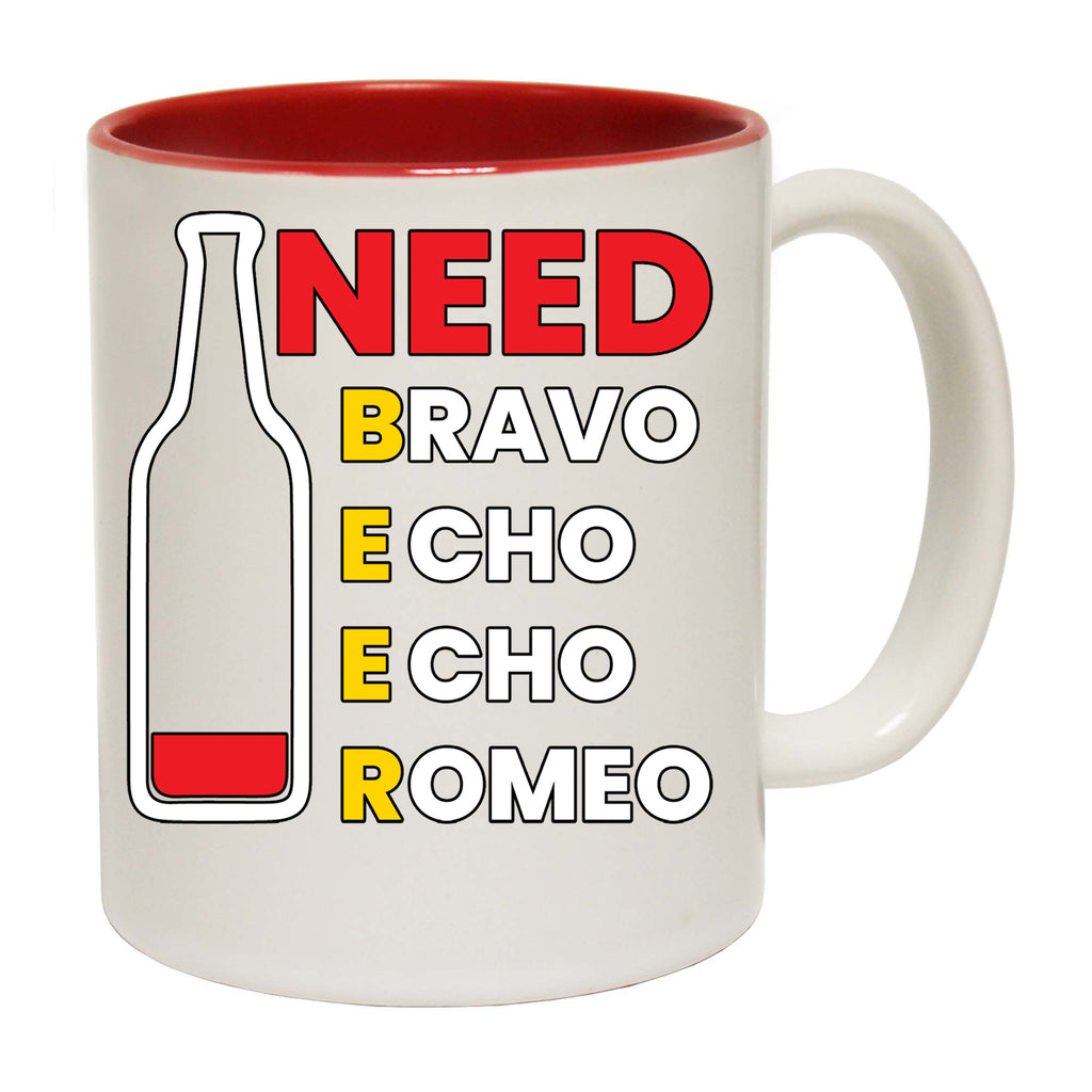 Need Beer Bravo Echo Alcohol - Funny Coffee Mug
