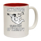 Skydiving 12500 Feet Of Therapy - Funny Coffee Mug