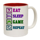 Eat Sleep Game Repeat - Funny Coffee Mug