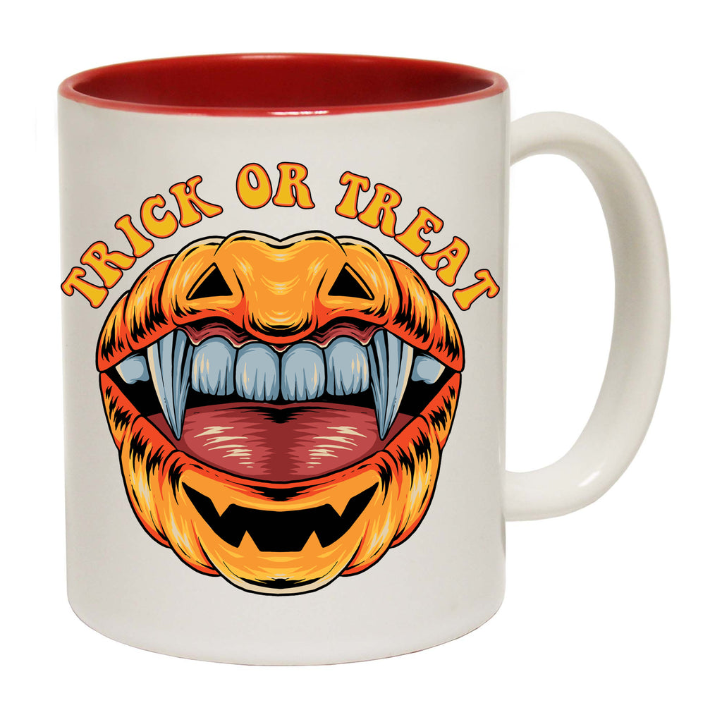 Trick Or Treat Pumpkin Lips Halloween Trick Or Treat - Funny Coffee Mug