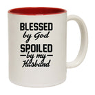 Bledded By God Spoiled By My Husband - Funny Coffee Mug