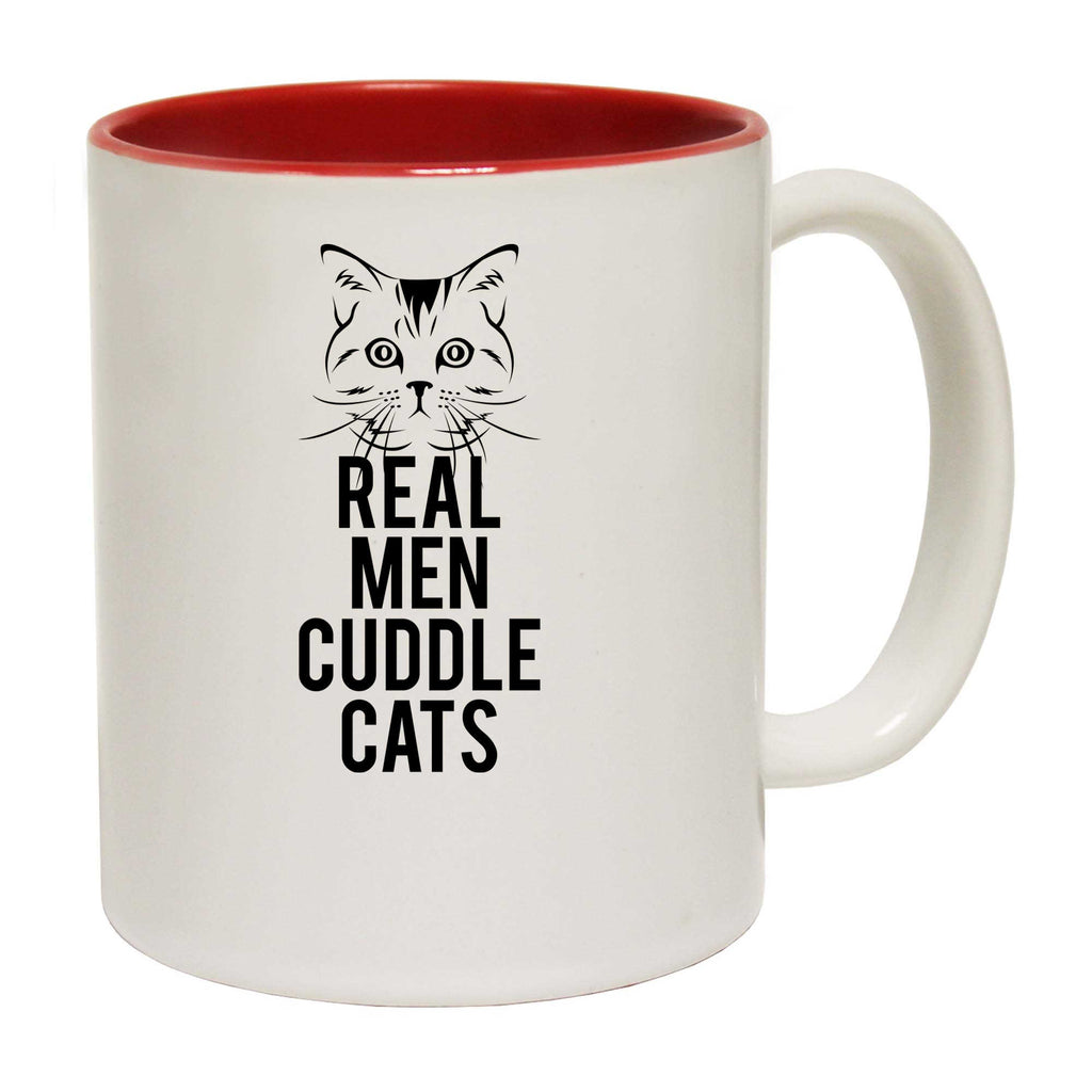 Real Men Cuddle Cats - Funny Coffee Mug