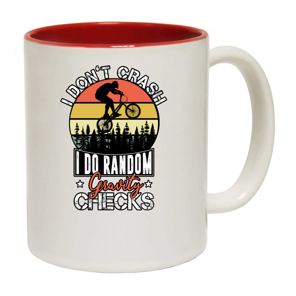 I Dont Crash I Do Random Mountain Bike Cycling - Funny Coffee Mug