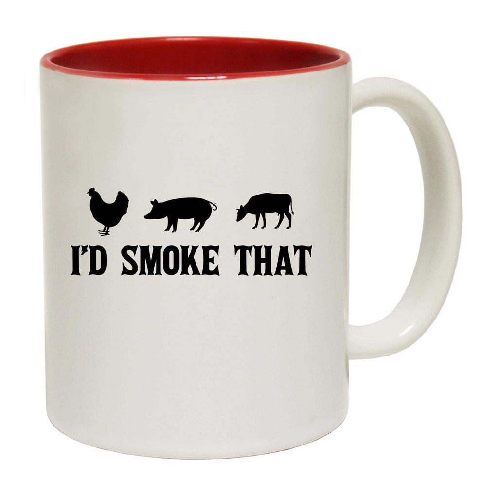 Id Smoke That Bbq Animals Smoker Chef - Funny Coffee Mug