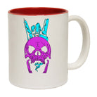 Skull Finger Horns Peace - Funny Coffee Mug