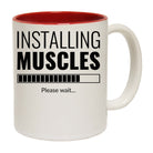 Installing Muscles Gym Bodybuilding Weights - Funny Coffee Mug