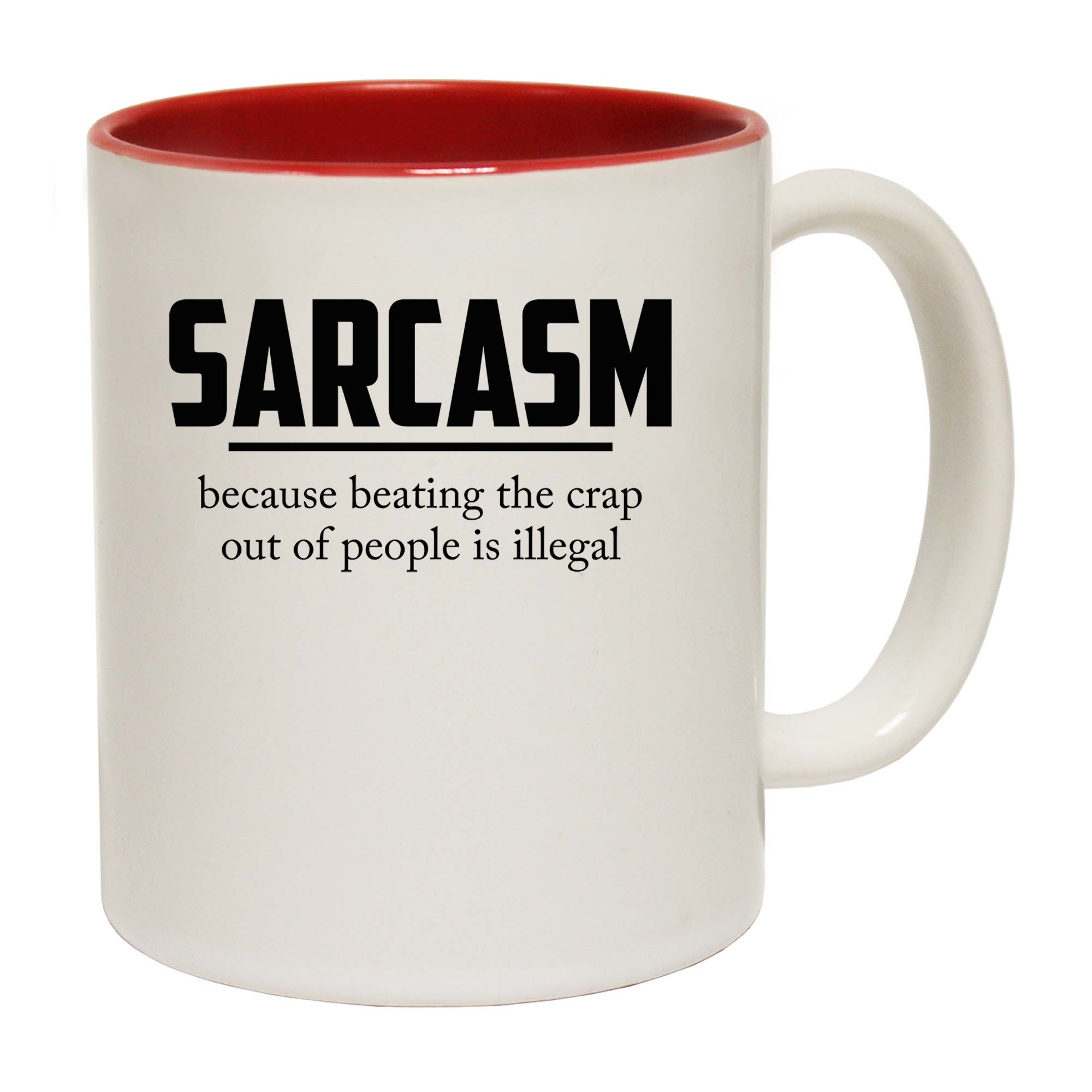 Sarcasm Beating Is Illegal - Funny Coffee Mug