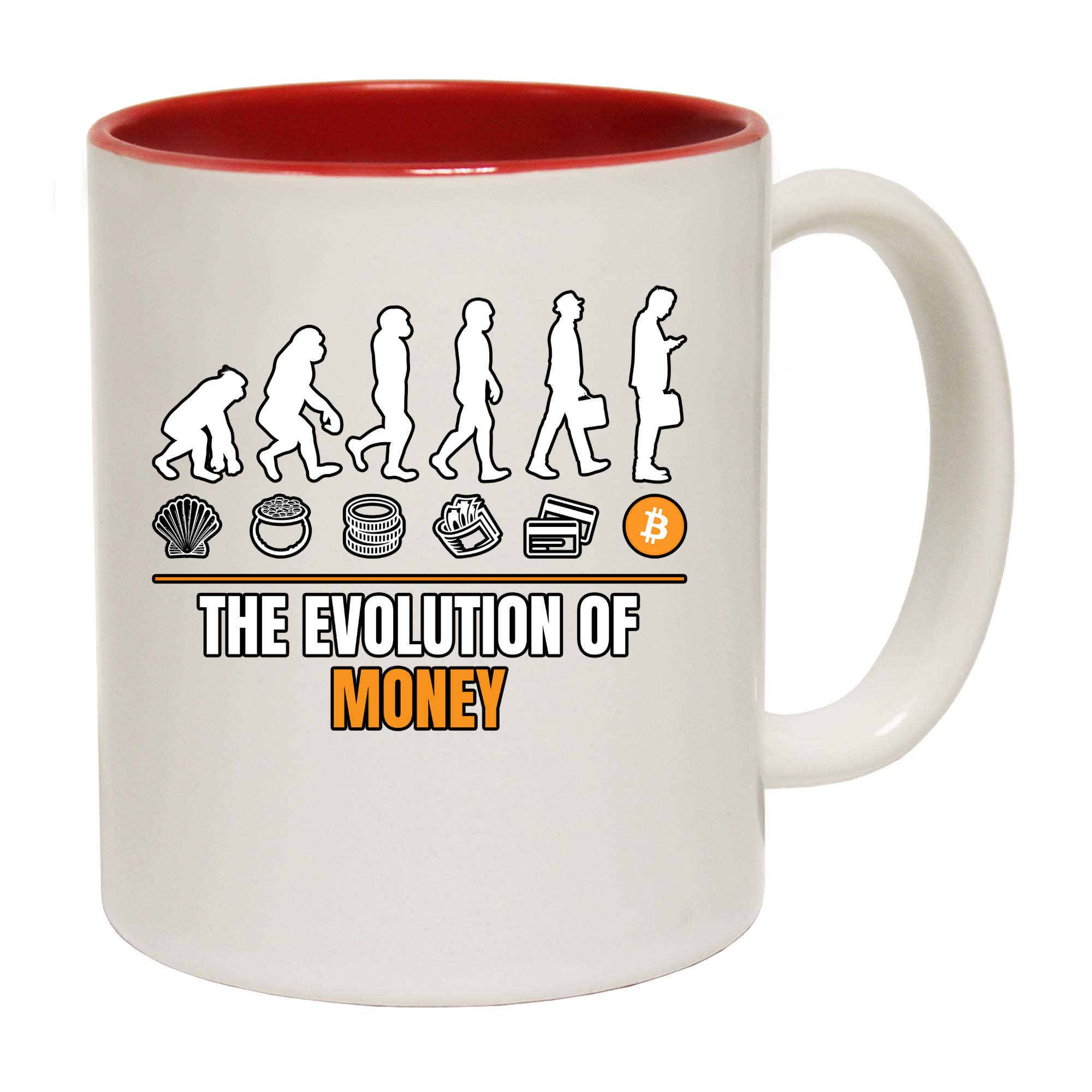 Evolution Of Money Cryptocurrency Bitcoin - Funny Coffee Mug