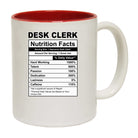 Desk Clerk Nutrition Facts - Funny Coffee Mug