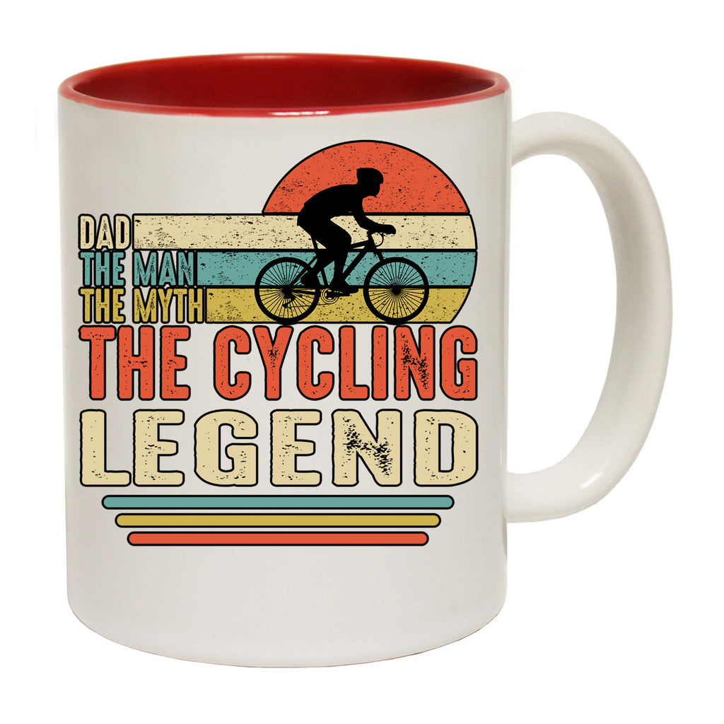 Dad The Man Myth Cycling Legend Bicycle Bike - Funny Coffee Mug