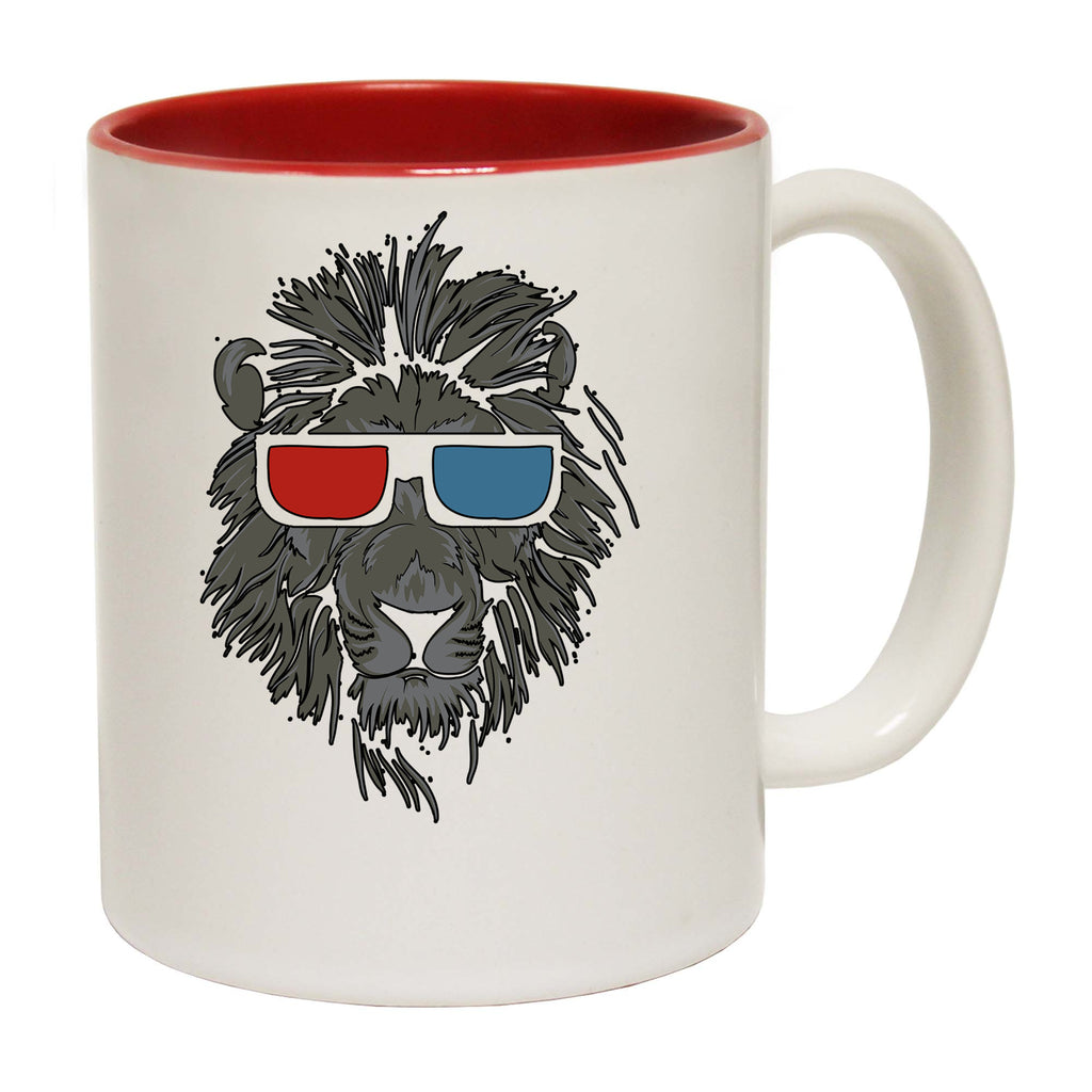 Cool Lion 3D Glasses Animal - Funny Coffee Mug