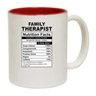 Family Therapist Nutrition Facts - Funny Coffee Mug