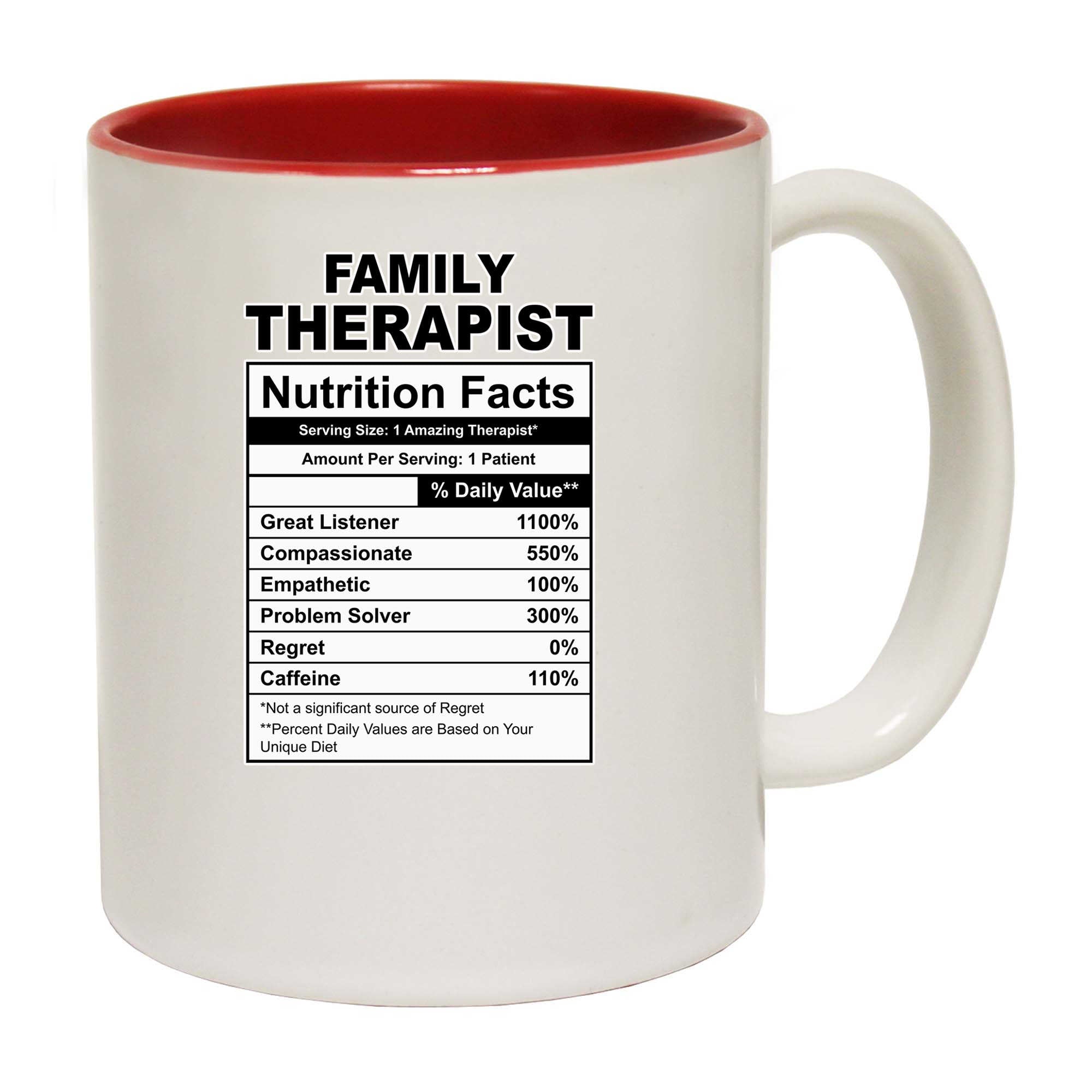Family Therapist Nutrition Facts - Funny Coffee Mug
