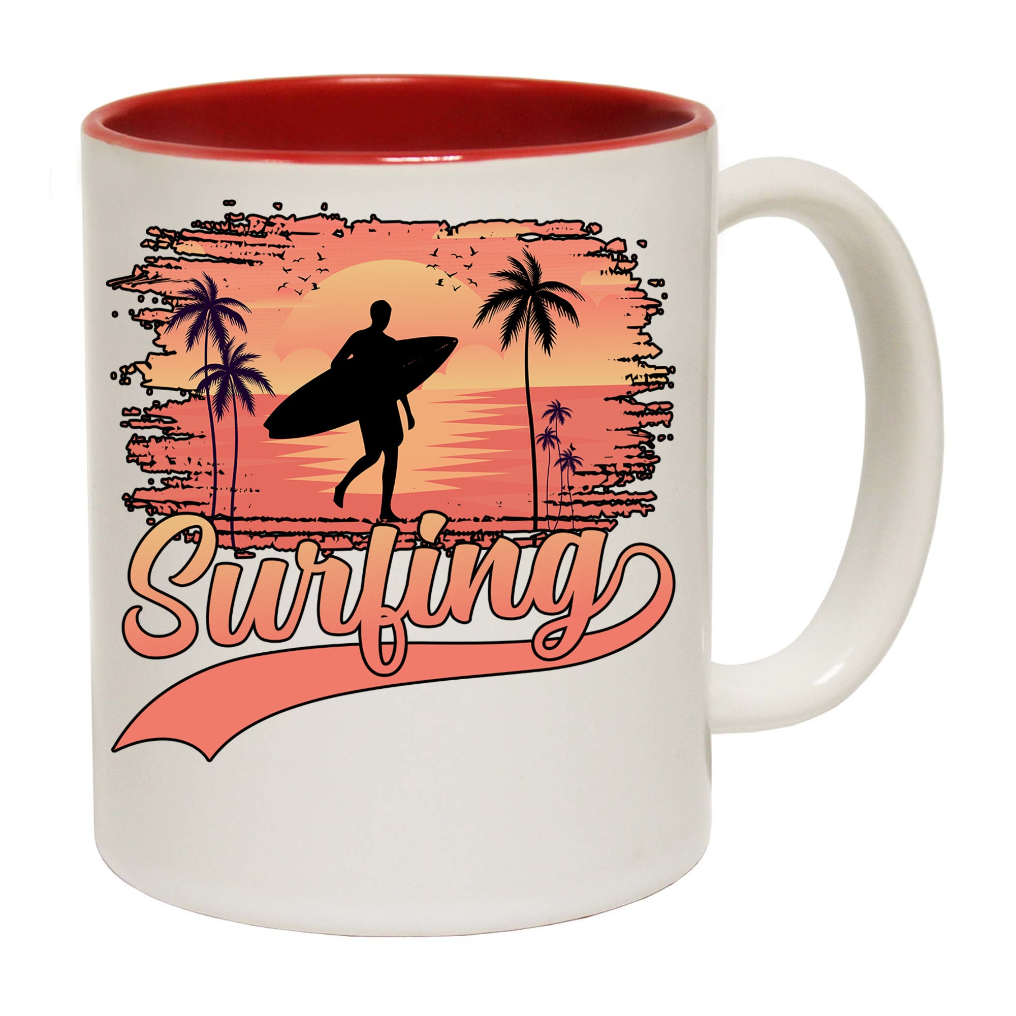 Surfing Summer Surf - Funny Coffee Mug
