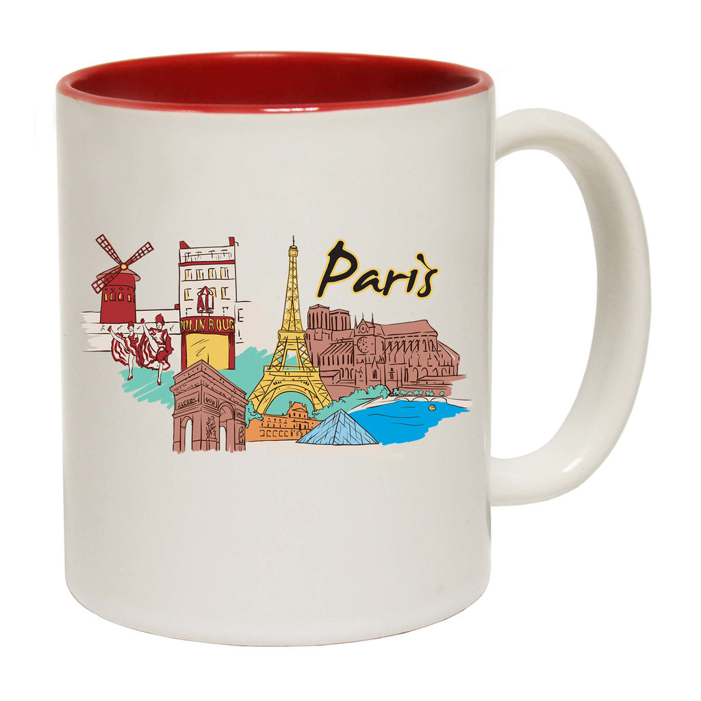 Paris France Country Flag Destination - Funny Coffee Mug
