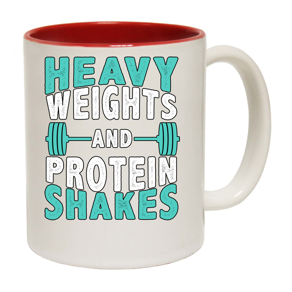 Heavy Weights And Protein Shakes Gym Bodybuilding - Funny Coffee Mug