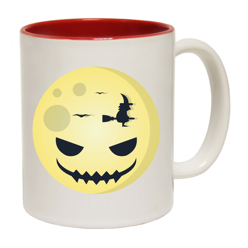 Graphic Evil Moon Silhouette Halloween Trick Or Treat - Funny Coffee Mug