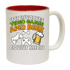 Involves Video Games And Beer Count Me In Gamer - Funny Coffee Mug