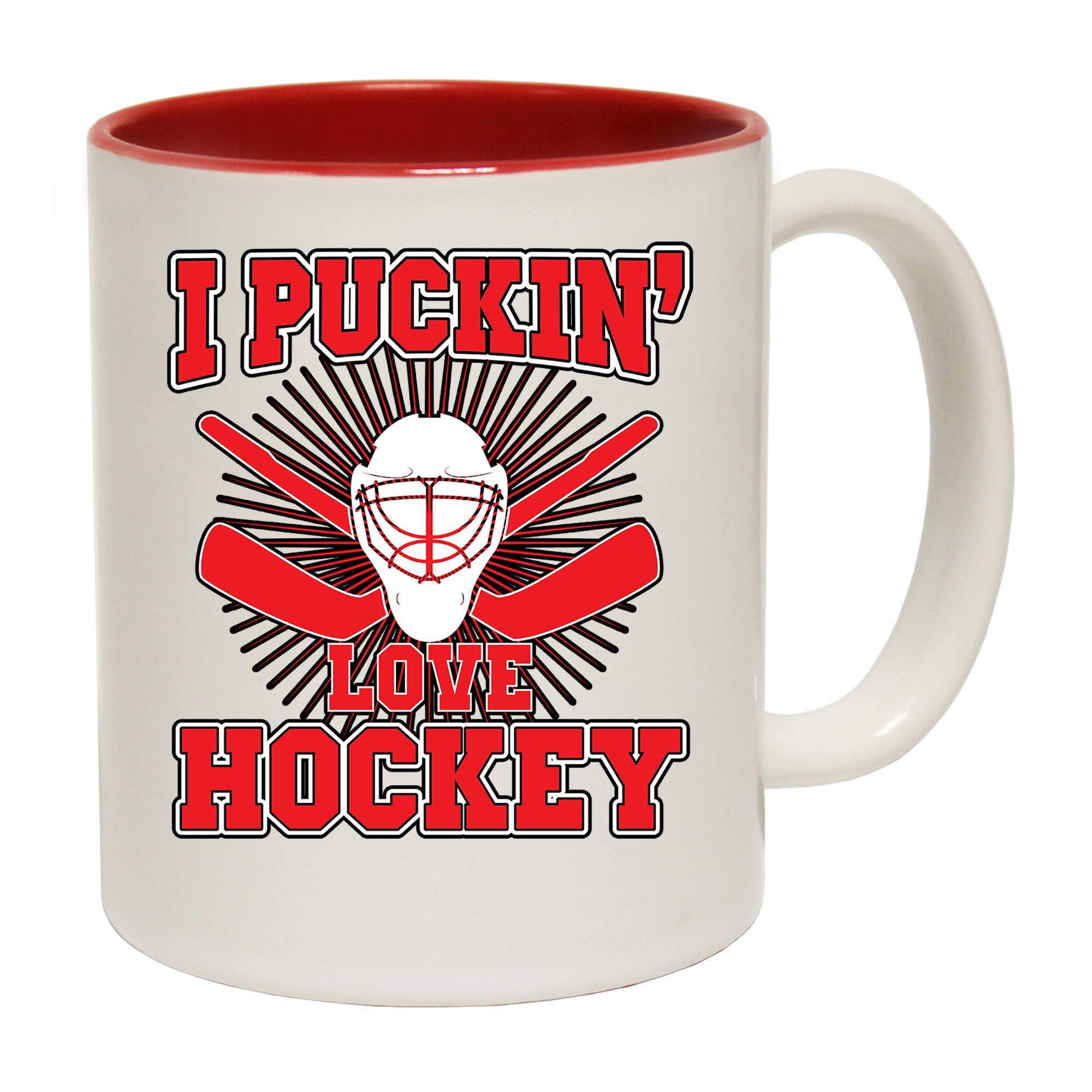 I Puckin Love Hockey Sports - Funny Coffee Mug