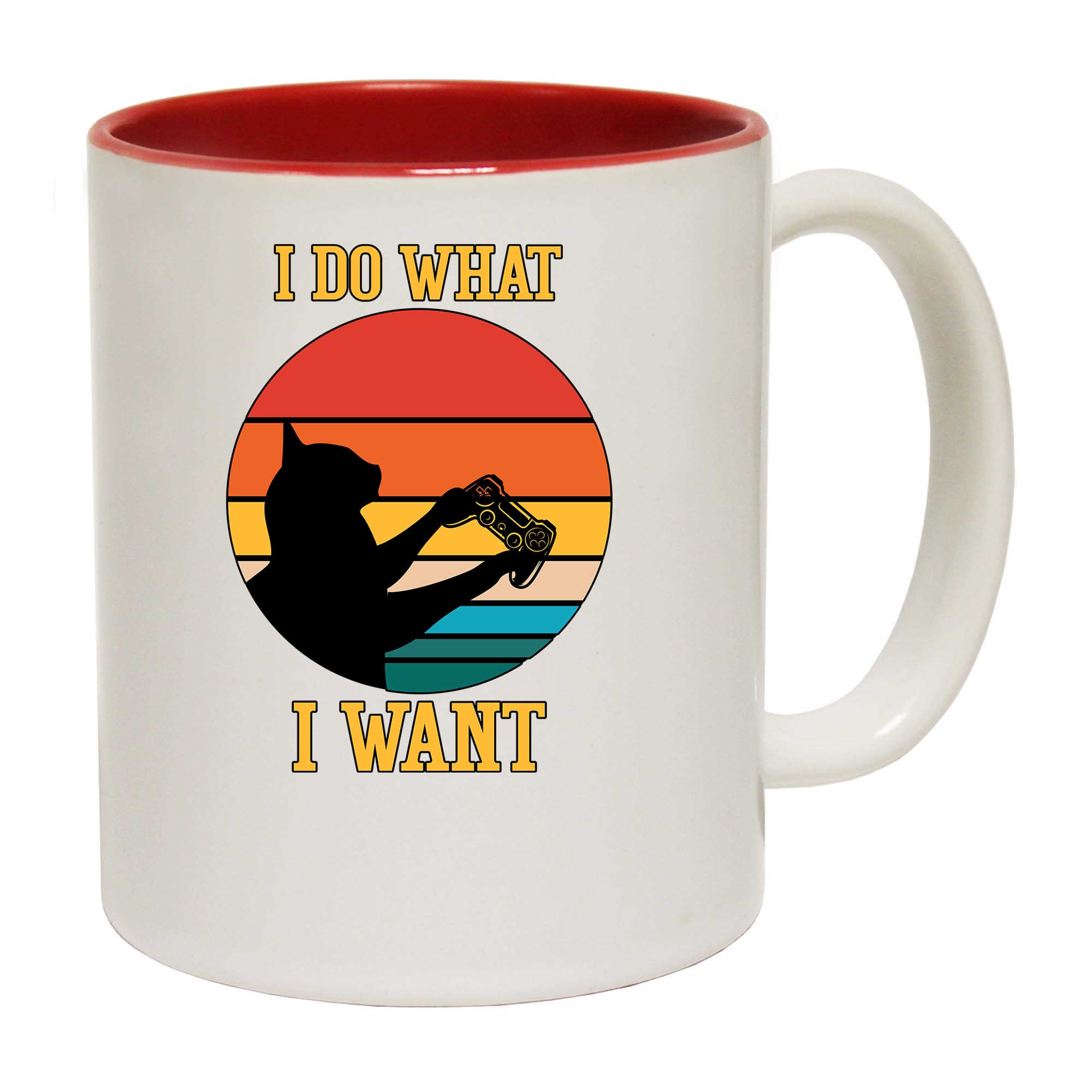 I Do What I Want Cat Gamer Games Cats - Funny Coffee Mug