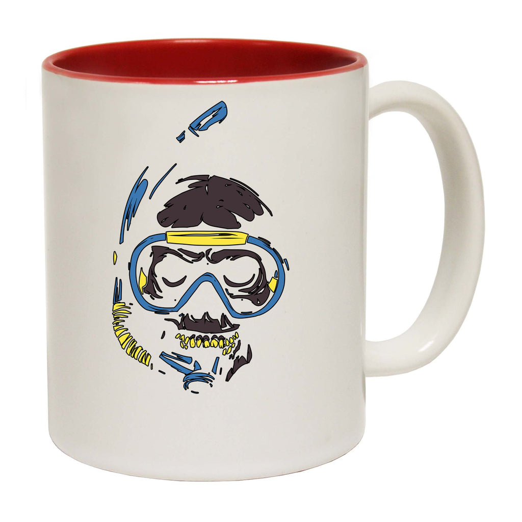 Scuba Diving Skull - Funny Coffee Mug