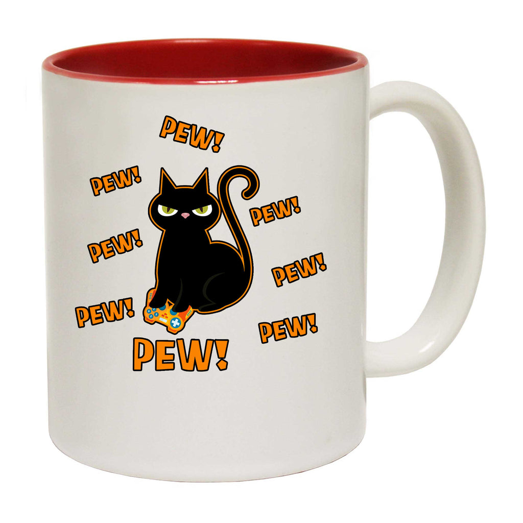 Pew Pew Pew Cat Video Games Gamer - Funny Coffee Mug