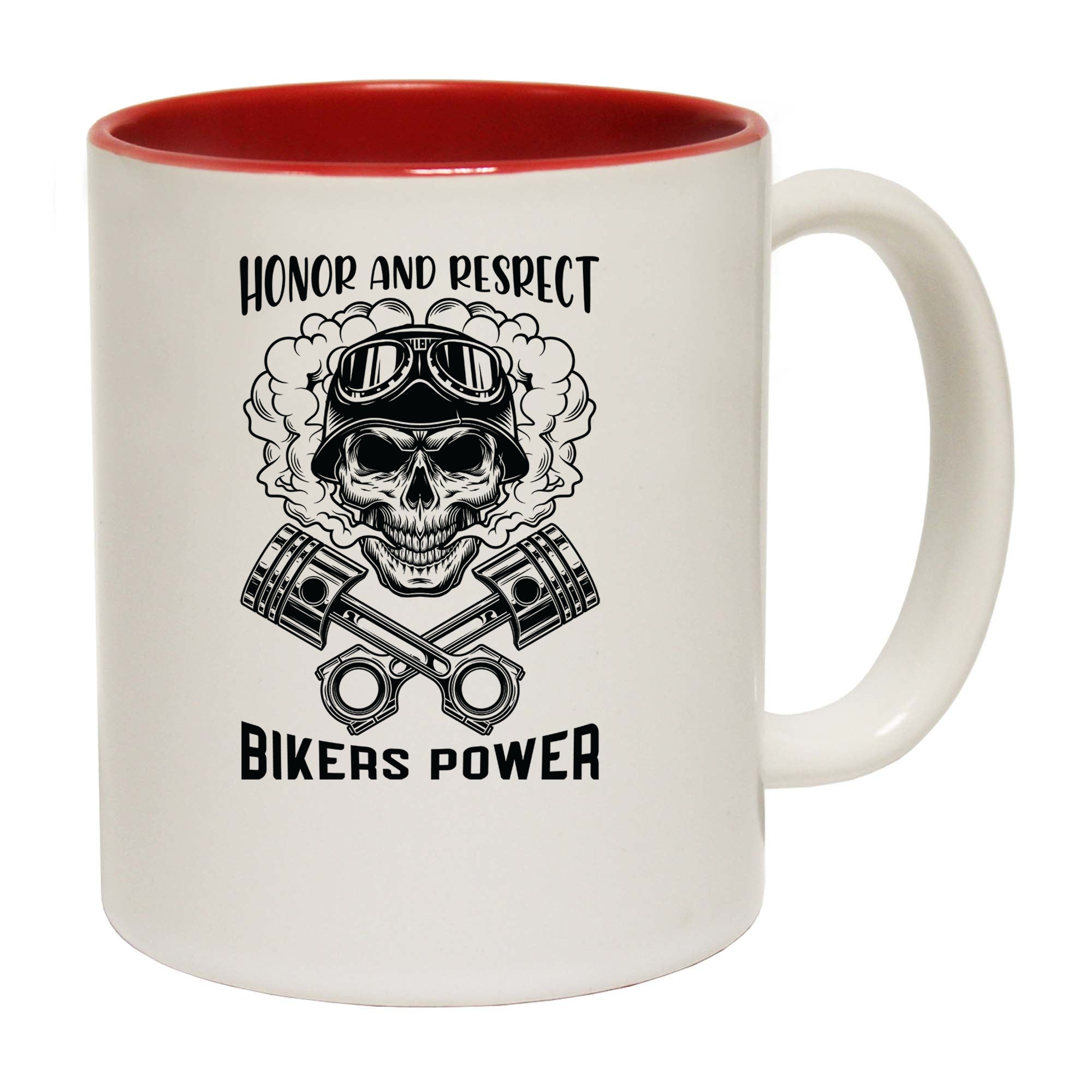 Honor And Respect Bikers Power Motorcycle Motorbike - Funny Coffee Mug