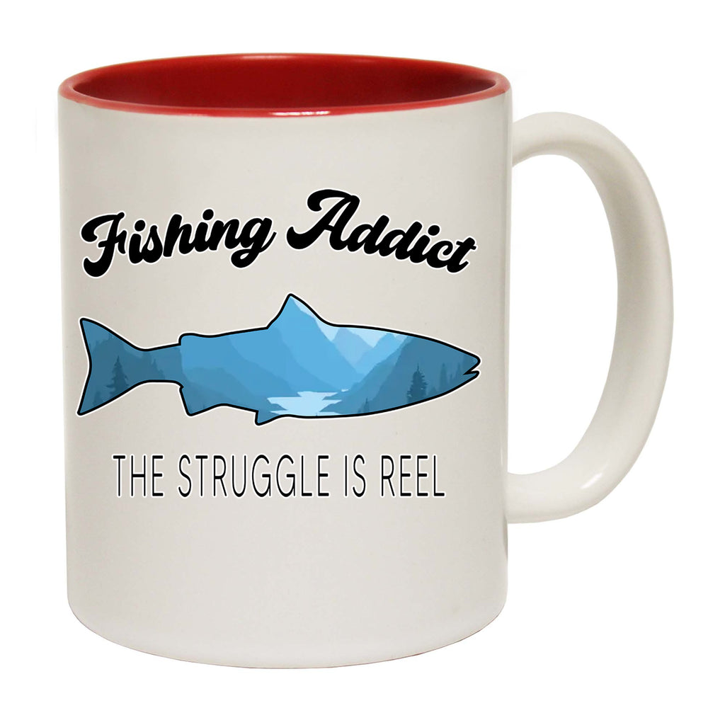 Fishing Addict The Struggle Is Real Fish - Funny Coffee Mug