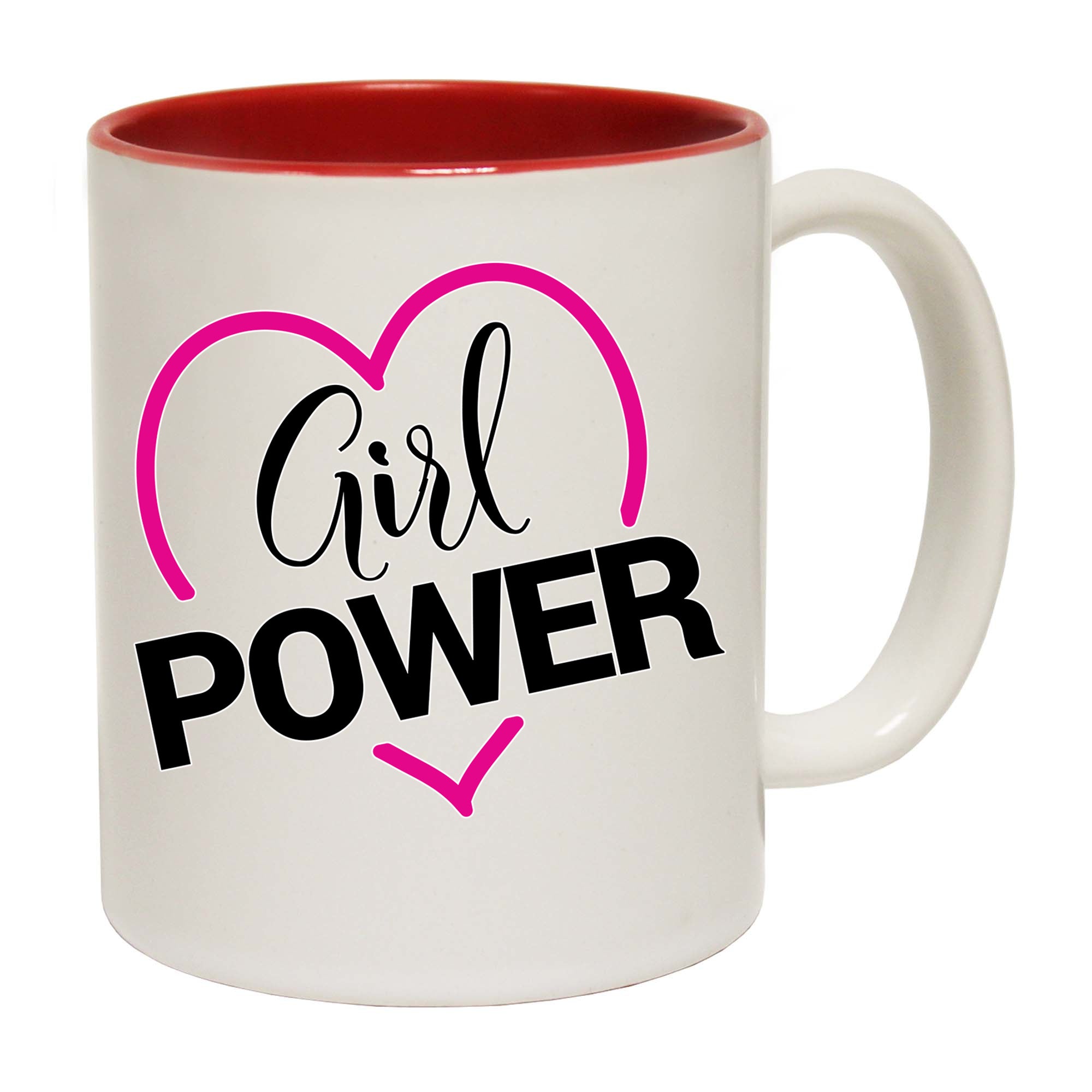 Girl Power Heart - Funny Coffee Mug