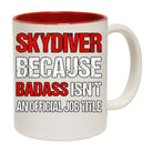 Skydiving Skydiver Because Bass Job Title - Funny Coffee Mug