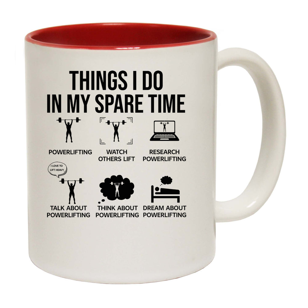 Powerlifting This I Do In Spare Time Gym Bodybuilding Weights - Funny Coffee Mug